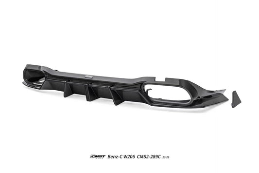 Mercedes Benz C-Class C63 C43 AMG C300 (with sport-package bumper) W206 S206 2021-ON with Aftermarket Parts - Rear Diffuser & Exhaust Carbon Fiber / FRP from CMST Tuning