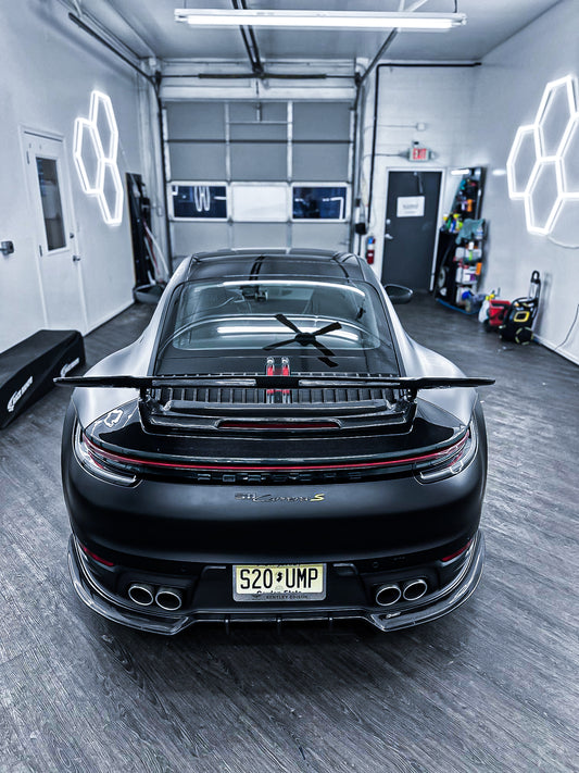 Porsche 992 992.1 Carrera Base/S/T/4/4S/Targa 4/Targa 4S/GTS 2020 2021 2022 2023 2024 with Aftermarket Parts - Sport & Non-Sport Design Aerokit Package Rear Diffuser Carbon Fiber / FRP from CMST Tuning