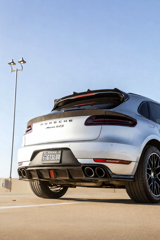 Porsche Macan 95B.1 Base/S/GTS/Sport Edition/Turbo 2015-2018 with Aftermarket Parts - Vacuumed Carbon & FRP Rear Diffuser from CMST Tuning
