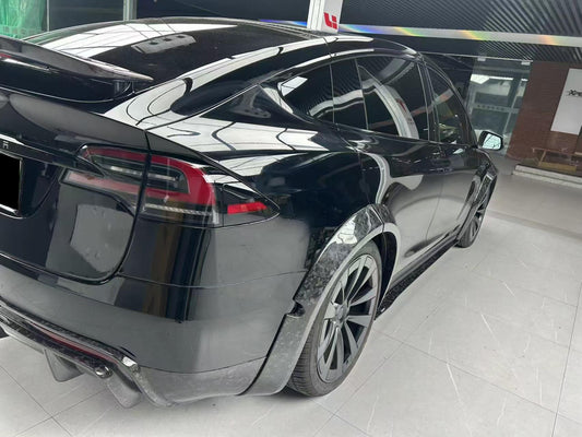 Tesla Model X Plaid Long Range Base 2022 2023 2024 Without sensors with Aftermarket Parts - Widebody Wheel Arches Carbon Fiber / FRP from CMST Tuning