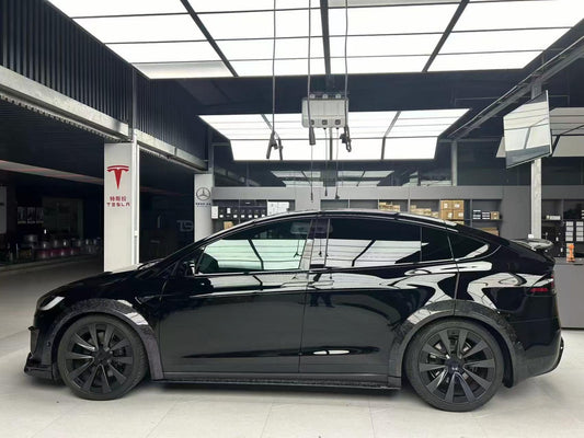 Tesla Model X Plaid Long Range Base 2022 2023 2024 Without sensors with Aftermarket Parts - Widebody Wheel Arches Carbon Fiber / FRP from CMST Tuning
