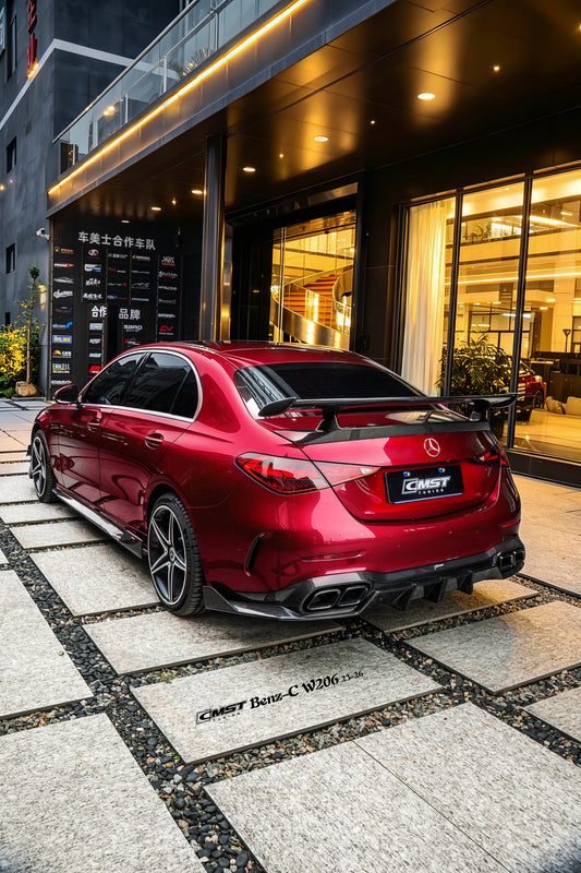Mercedes Benz C-Class C63 C43 AMG C300 W206 2021-ON with Aftermarket Parts - Rear Wing Carbon Fiber / FRP from CMST Tuning