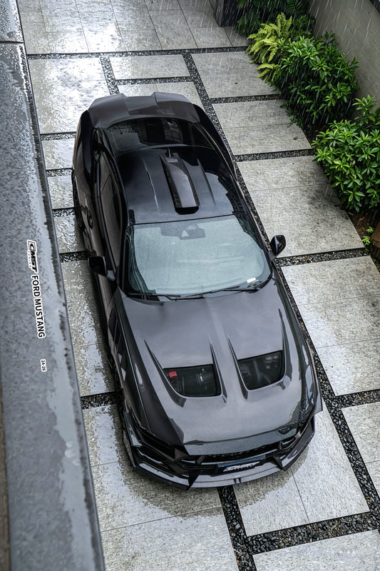 Ford Mustang S650 2.3 Ecoboost 5.0 GT Dark Horse 2024-ON with Aftermarket Parts - Roof Scoop Carbon Fiber / FRP from CMST Tuning