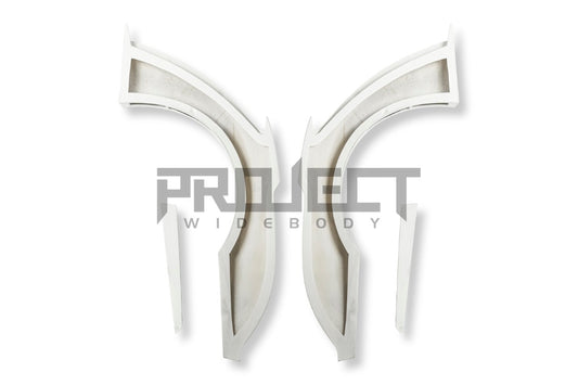 Subaru BRZ ZD8 2022-ON & Toyota GR86 ZN8 2022-ON with Aftermarket Parts - PROJECT WIDEBODY Front Fender Flares and Door Garnish Carbon Fiber / FRP from CMST Tuning