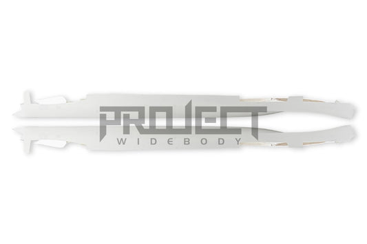 Subaru BRZ ZD8 2022-ON &  Toyota GR86 ZN8 2022-ON with Aftermarket Parts - PROJECT WIDEBODY Upper &amp; Lower Side Skirts Extensions Carbon Fiber / FRP from CMST Tuning