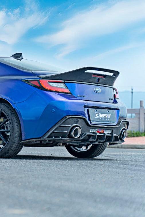 Subaru BRZ ZD8 & Toyota GR86 ZN8 2022 2023 2024 with Aftermarket Parts - V1 Style Rear Spoiler Carbon Fiber from CMST Tuning