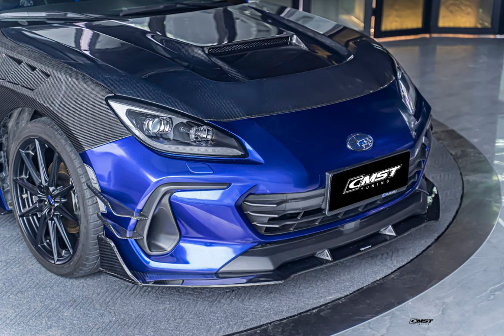 Subaru BRZ ZD8 2022-ON with Aftermarket Parts - V1 Style Carbon Fiber Front Canards from CMST Tuning