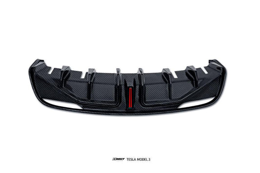 Tesla Model 3 Highland / Performance with 2024-ON Aftermarket Parts - V2 Style Rear Diffuser & Canards Carbon Fiber from CMST Tuning