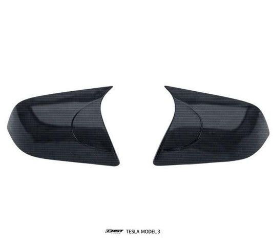 Tesla Model 3 / Highland / Performance 2017 2018 2019 2020 2021 2022 2023 2024 with Aftermarket Parts - V2 Style Mirror Caps Carbon Fiber from CMST Tuning