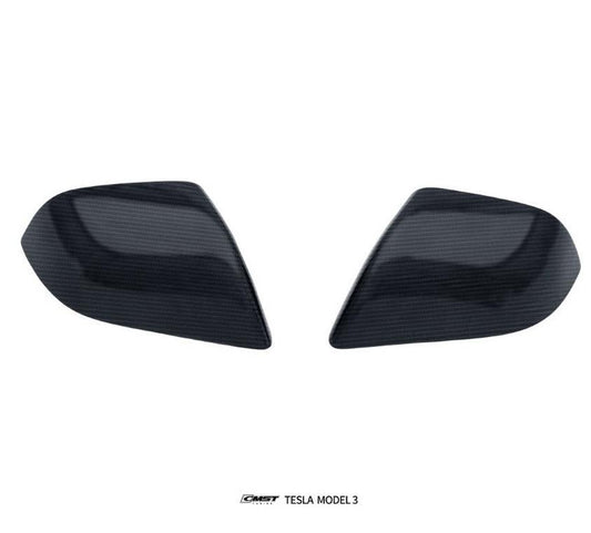Tesla Model 3 / Highland / Performance 2017 2018 2019 2020 2021 2022 2023 2024 with Aftermarket Parts - V1 Style Mirror Caps Carbon Fiber from CMST Tuning