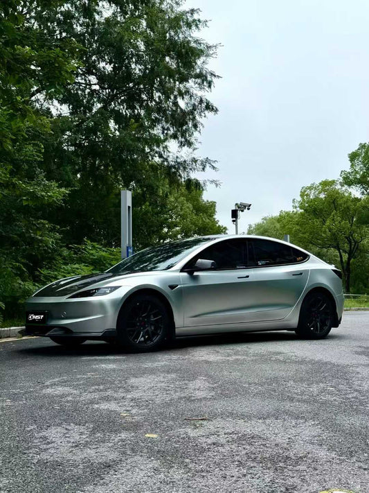 Tesla Model 3 Highland 2024-ON with Aftermarket Parts - V1 Front Lip Carbon Fiber from CMST Tuning