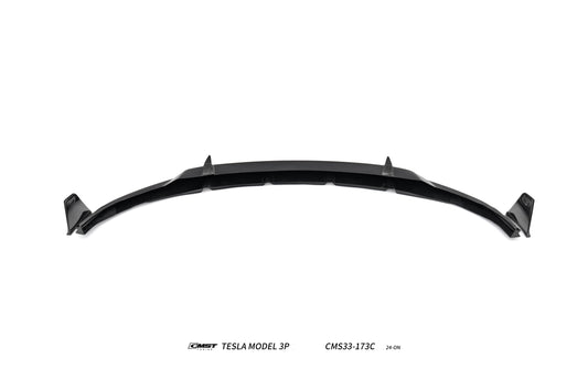 Tesla Model 3 Performance 2024-ON with Aftermarket Parts - V1 Front Lip Carbon Fiber / FRP from CMST Tuning