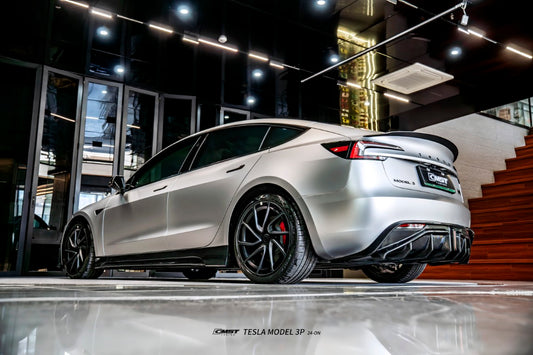 Tesla Model 3 Performance 2024-ON with Aftermarket Parts - V1 Rear Diffuser Carbon Fiber / FRP from CMST Tuning