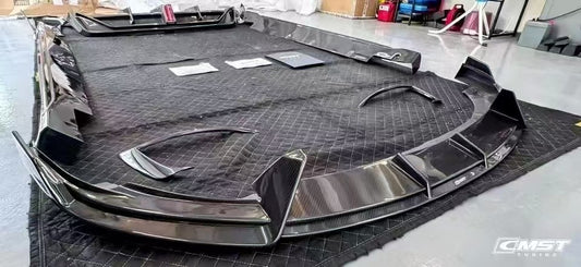 Tesla Model S 3rd Gen late 2021-ON with Aftermarket Parts - Carbon Fiber & FRP Front Canards from CMST Tuning