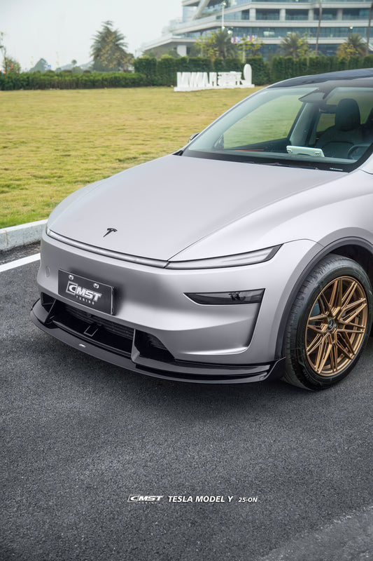 Tesla Model Y Juniper 2026-ON with Aftermarket Parts - V6 Front Lip PP Polypropylene from CMST Tuning