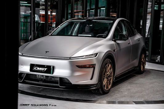 Tesla Model Y Juniper 2026-ON with Aftermarket Parts - V6 Front Lip PP Polypropylene from CMST Tuning
