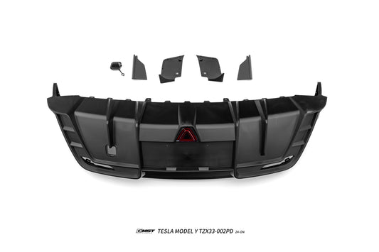 Tesla Model Y Juniper 2026-ON with Aftermarket Parts - V5 Rear Diffuser PP Polypropylene from CMST Tuning