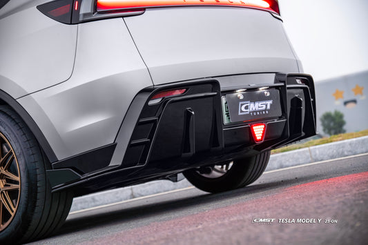 Tesla Model Y Juniper 2026-ON with Aftermarket Parts - V5 Rear Diffuser PP Polypropylene from CMST Tuning