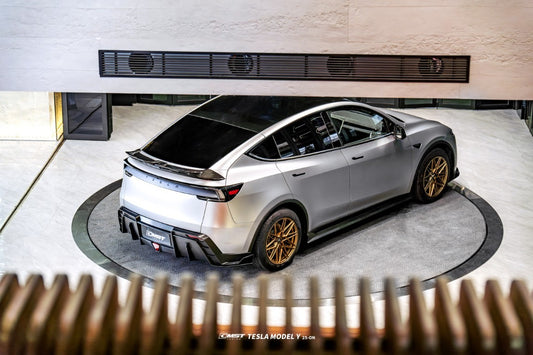 Tesla Model Y Juniper 2026-ON with Aftermarket Parts - V5 Side Skirts PP Polypropylene from CMST Tuning