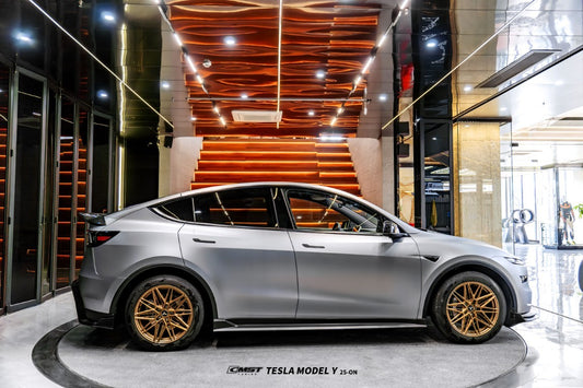 Tesla Model Y Juniper 2026-ON with Aftermarket Parts - V5 Side Skirts PP Polypropylene from CMST Tuning