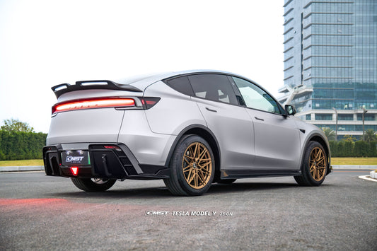 Tesla Model Y Juniper 2026-ON with Aftermarket Parts - V5 Side Skirts PP Polypropylene from CMST Tuning