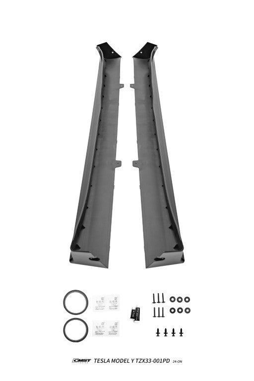 Tesla Model Y Juniper 2026-ON with Aftermarket Parts - V5 Side Skirts PP Polypropylene from CMST Tuning