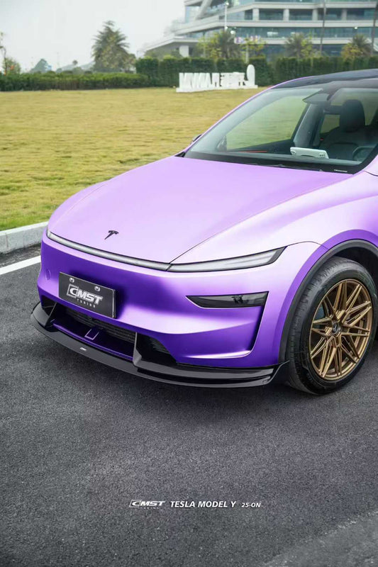 Tesla Model Y Juniper 2026-ON with Aftermarket Parts - V6 Front Lip PP Polypropylene from CMST Tuning