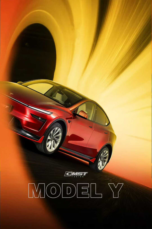 Tesla Model Y Juniper 2026-ON with Aftermarket Parts - V6 Front Lip PP Polypropylene from CMST Tuning