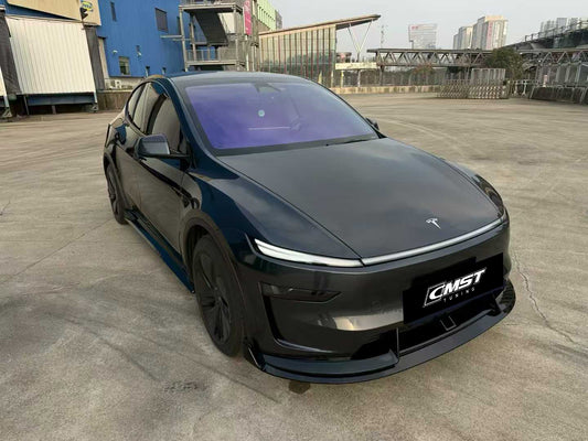 Tesla Model Y Juniper 2026-ON with Aftermarket Parts - V6 Front Lip PP Polypropylene from CMST Tuning