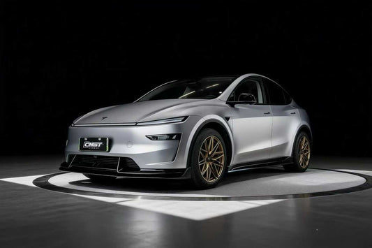 Tesla Model Y Juniper 2026-ON with Aftermarket Parts - V6 Front Lip PP Polypropylene from CMST Tuning