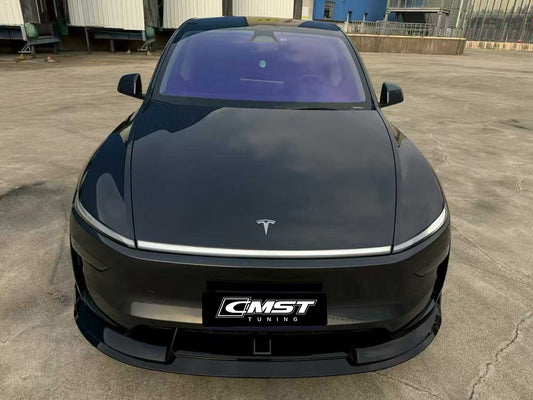 Tesla Model Y Juniper 2026-ON with Aftermarket Parts - V6 Front Lip PP Polypropylene from CMST Tuning