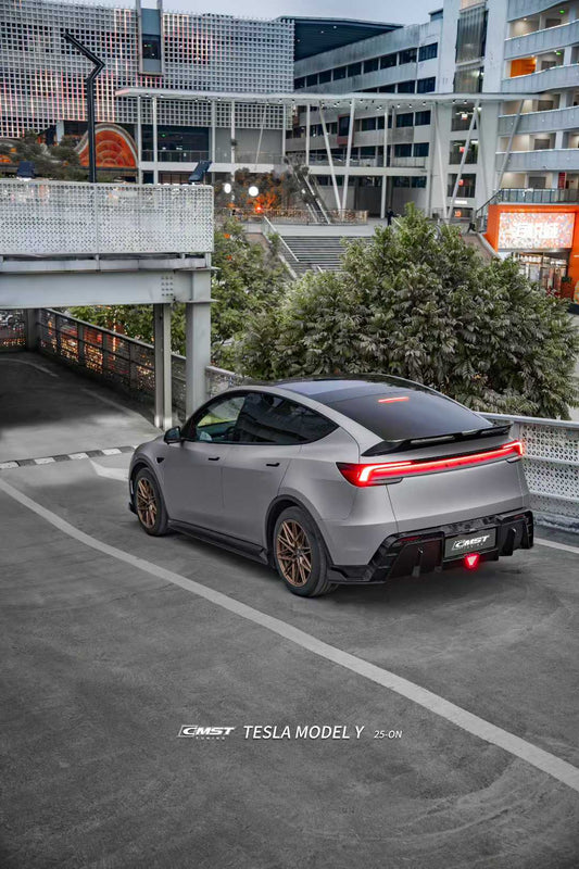 Tesla Model Y Juniper 2026-ON with Aftermarket Parts - V5 Rear Diffuser PP Polypropylene from CMST Tuning