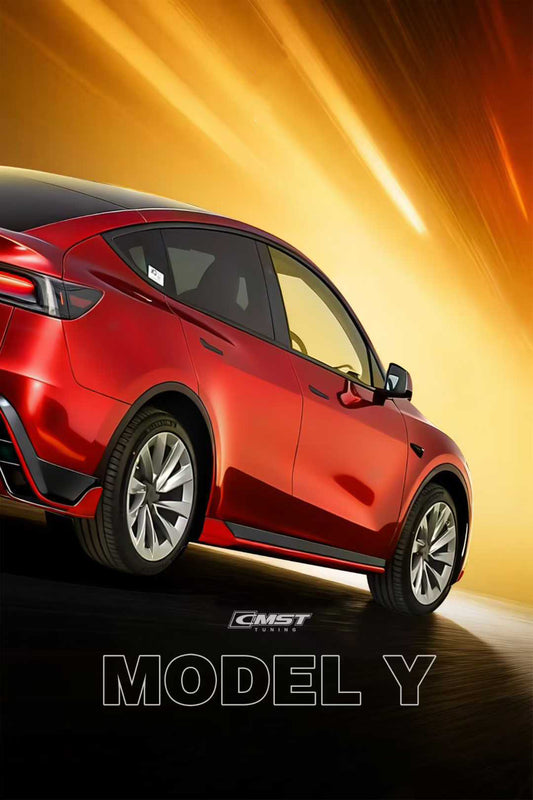 Tesla Model Y Juniper 2026-ON with Aftermarket Parts - V5 Side Skirts PP Polypropylene from CMST Tuning