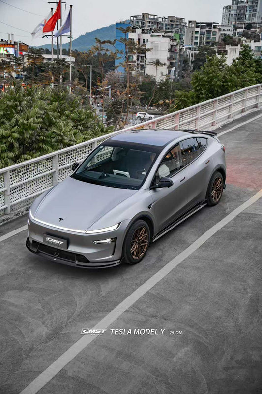 Tesla Model Y Juniper 2026-ON with Aftermarket Parts - V5 Side Skirts PP Polypropylene from CMST Tuning