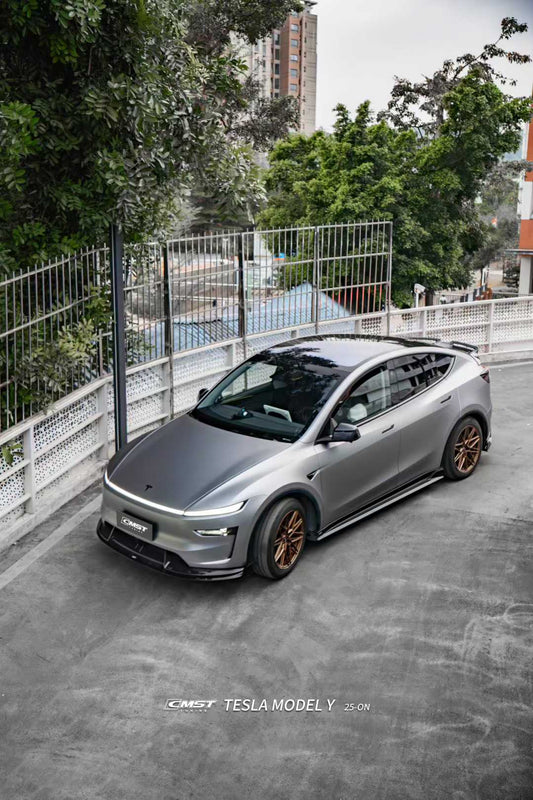 Tesla Model Y Juniper 2026-ON with Aftermarket Parts - V5 Side Skirts PP Polypropylene from CMST Tuning
