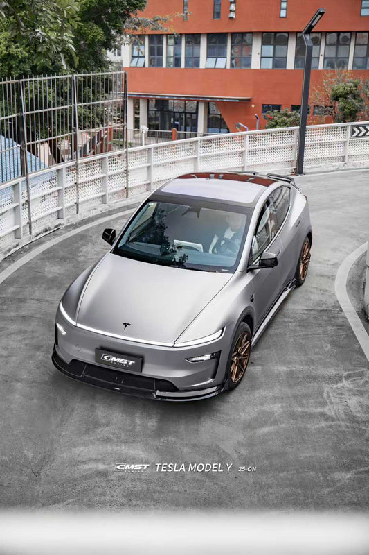 Tesla Model Y Juniper 2026-ON with Aftermarket Parts - V5 Side Skirts PP Polypropylene from CMST Tuning