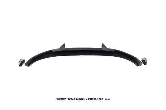 Tesla Model Y Juniper Base 2026-ON with Aftermarket Parts - Front Lip & Canards Carbon Fiber / FRP from CMST Tuning