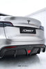 Tesla Model Y Performance AWD Long Range RWD Standard 2020-ON with Aftermarket Parts - V2 Style Rear Diffuser Carbon Fiber / FRP from CMST Tuning