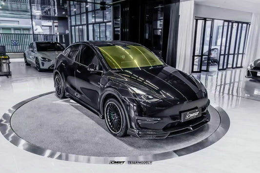 Tesla Model Y Performance AWD Long Range RWD Standard 2020 2021 2022 2023 2024 with Aftermarket Parts - Front Fenders Pre-preg Carbon Fiber / FRP from CMST Tuning