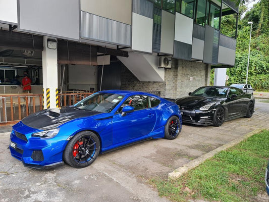 Toyota GT86 86 TRD GT SE Base ZN6 2017 2018 2019 2020 & Scion FR-S FRS ZN6 2013 2014 2015 2016 & Subaru BRZ TS Limited Premium ZN6 2013 2014 2015 2016 2017 2018 2019 2020 (compatible with CMST CITOXE widebody kit) with Aftermarket Parts - CITOXE Side Skirts Carbon Fiber / FRP from CMST Tuning