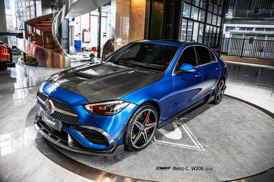 Mercedes Benz C-Class C43 AMG C300 (with sport-package bumper) W206 S206 2021-ON with Aftermarket Parts - Upper Valences Carbon Fiber / FRP from CMST Tuning