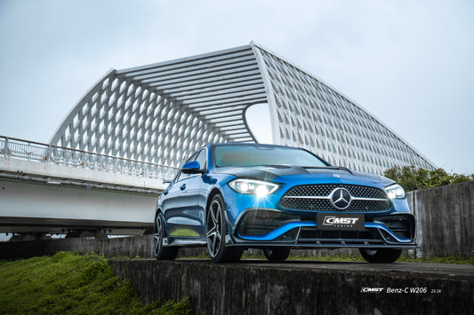Mercedes Benz C-Class C43 AMG C300 (with sport-package bumper) W206 S206 2021-ON with Aftermarket Parts - Upper Valences Carbon Fiber / FRP from CMST Tuning