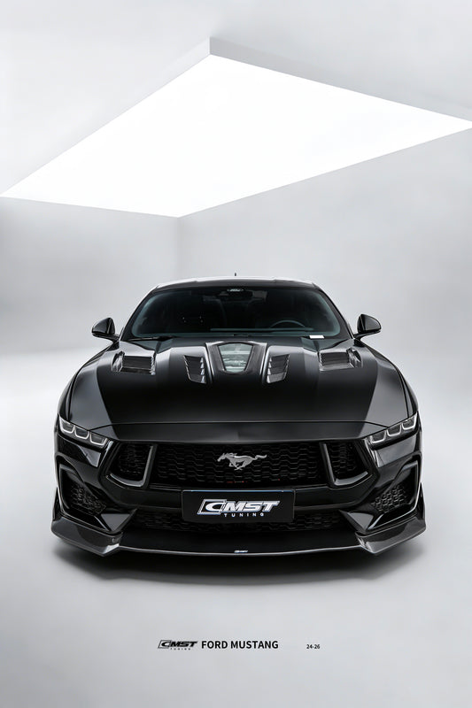 Ford Mustang S650 GT 2024-ON with Aftermarket Parts - V1 Front Lip Carbon Fiber / FRP from CMST Tuning