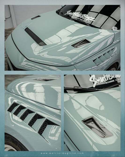 Honda Civic Type-R FL5 2023 2024 with Aftermarket Parts - V1 Hood Bonnet Carbon Fiber from CMST Tuning