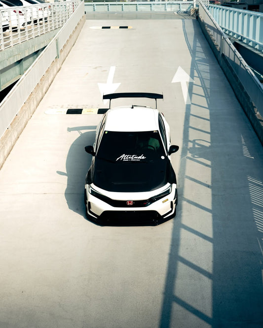 Honda Civic Type-R FL5 2023 2024 with Aftermarket Parts - V1 Hood Bonnet Carbon Fiber from CMST Tuning