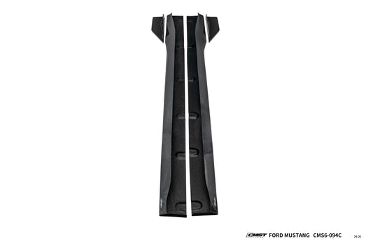 Ford Mustang S650 2.3 Ecoboost 5.0 GT Dark Horse 2024-ON with Aftermarket Parts - V1 Side Skirts Carbon Fiber / FRP from CMST Tuning