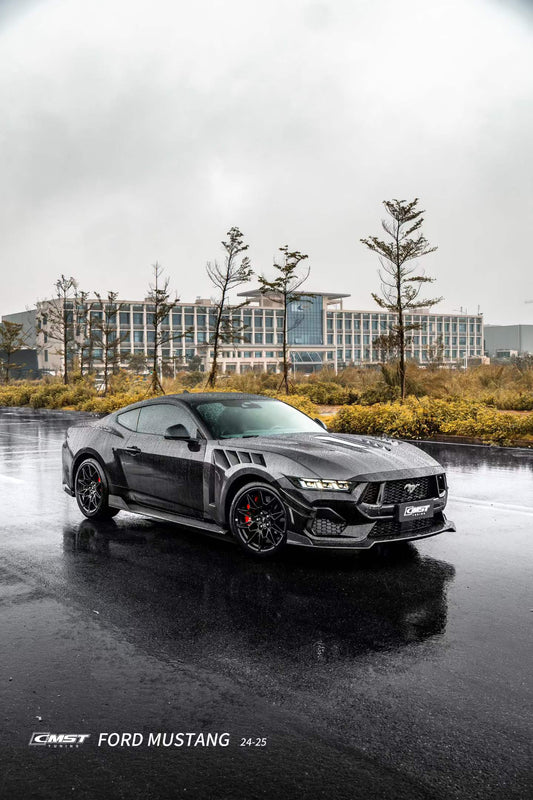 Ford Mustang S650 2.3 Ecoboost 5.0 GT Dark Horse 2024-ON with Aftermarket Parts - V1 Side Skirts Carbon Fiber / FRP from CMST Tuning