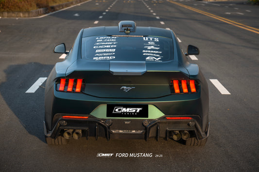 Ford Mustang S650 2.3 Ecoboost 5.0 GT Dark Horse 2024-ON with Aftermarket Parts - V2 Rear Diffuser Carbon Fiber / FRP from CMST Tuning