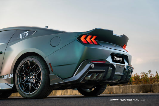 Ford Mustang S650 2.3 Ecoboost 5.0 GT Dark Horse 2024-ON with Aftermarket Parts - V2 Rear Diffuser Carbon Fiber / FRP from CMST Tuning