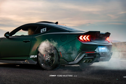 Ford Mustang S650 2.3 Ecoboost 5.0 GT Dark Horse 2024-ON with Aftermarket Parts - V2 Rear Diffuser Carbon Fiber / FRP from CMST Tuning